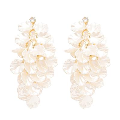 Creative Exquisite Petals Tassel Earrings Jewelry Luxury Drop Earring Ornaments Exaggerated Vintage Earrings Party