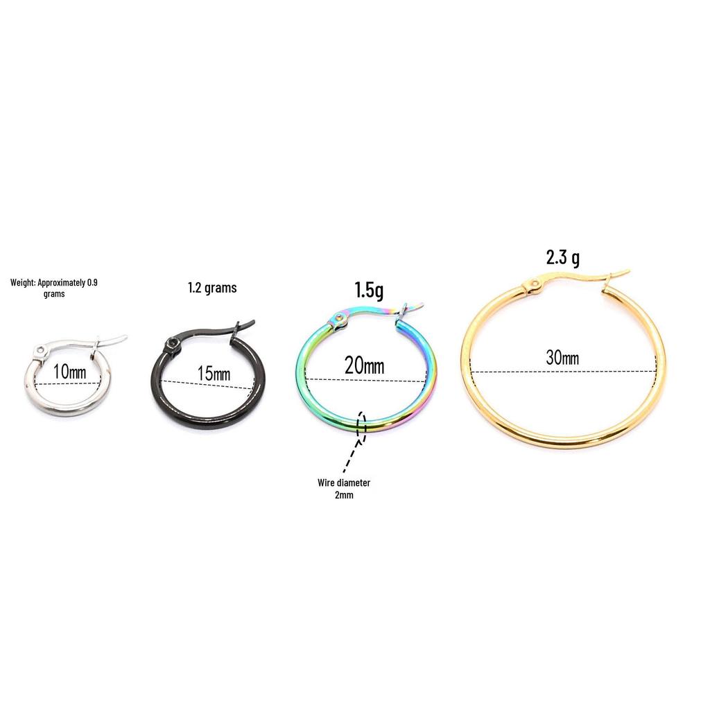 Unisex Large Thick Hoop Earrings - European & American Fashion Style