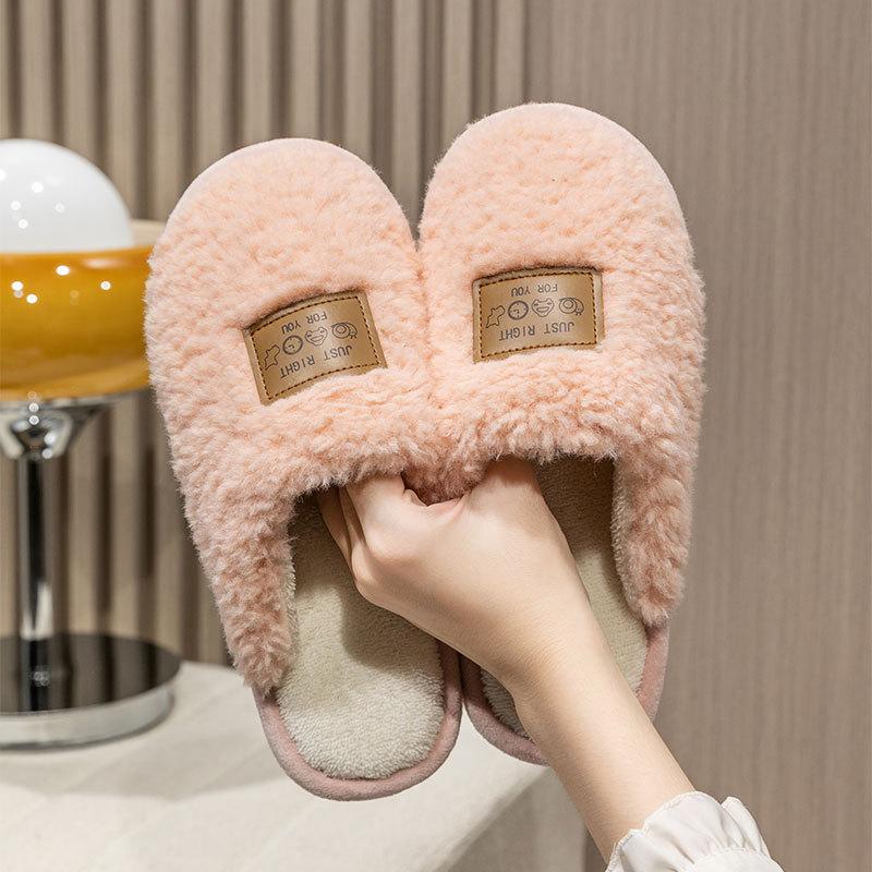 Baumwollpantoffeln Damen Winter Frühling und Herbst Heimgebrauch drinnen warm rutschfest Zuhause Winter Paar Plüsch Herren