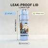 1PC Love From You Happy Cat Group 750ml Color Plastic Sports Water Bottle Leakproof Flip Straw Lid Suitable for Sports Office Home Use