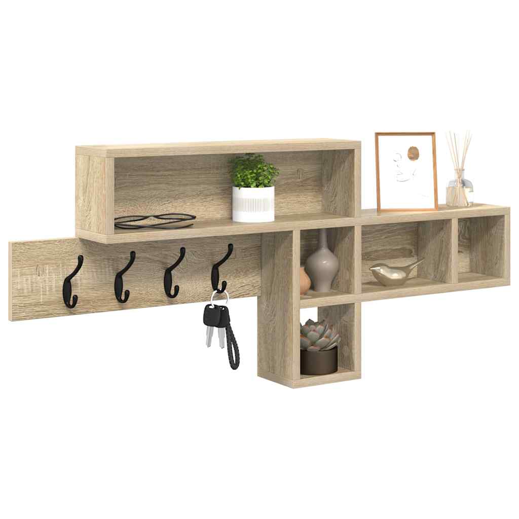 Wall Mounted Nightstand Sonoma Oak 100 x 12 x 43.5 cm