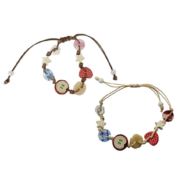 Practical Apples Designs Bracelet Jewelry Accessory for Stylish Girls Craft from Sturdy Resin for Trendy Look Styles