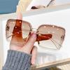 New Vintage Square Sunglasses Women Men Rectangle Sun Glasses Female Big Frame Eyewear Oculos De Sol for Male Female Eyeglasses