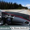 For Nissan Sentra B17 Sylphy 2012-2014 2015 2016 2017 2018  Car Dashboard Cover Mat Dash Board Sun Shade Pad Non-slip Mats