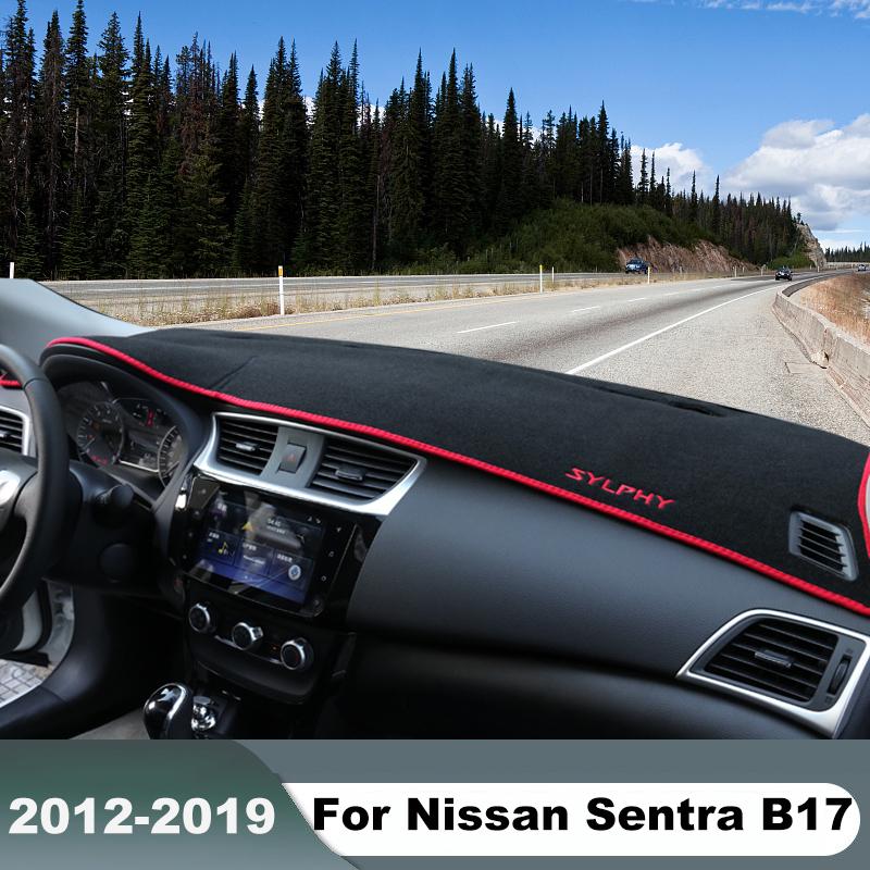For Nissan Sentra B17 Sylphy 2012-2014 2015 2016 2017 2018  Car Dashboard Cover Mat Dash Board Sun Shade Pad Non-slip Mats
