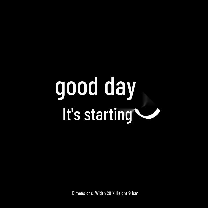 Reflective Cartoon Car Sticker - 'Have a Nice Day' Waterproof Rear Windshield Decal