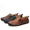 Men's Casual Retro Microfiber Leather Stitching Shoes with Zipper