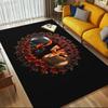 1pc Skull Roses Themed Rug for Home Decor, Non-slip Office Carpet, Chair Mat, Outdoor Mat, Christmas and Halloween Gifts-0731048