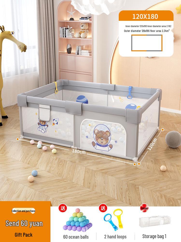 Baby Safety Playpen & Crawling Mat: Indoor Fabric Barrier for Toddlers