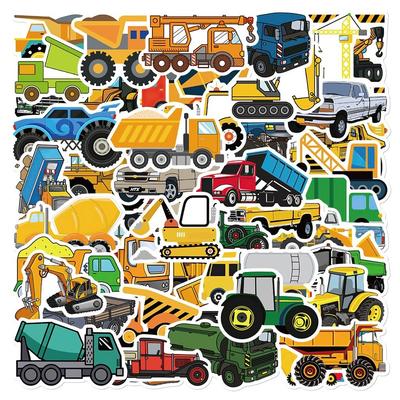 10/25/50 Piezas Pegatinas de Camiones de Dibujos Animados para Transportes para Dormitorio Maestros Pegatinas Scrapbook Papelería Portátil Nevera Maleta teléfono