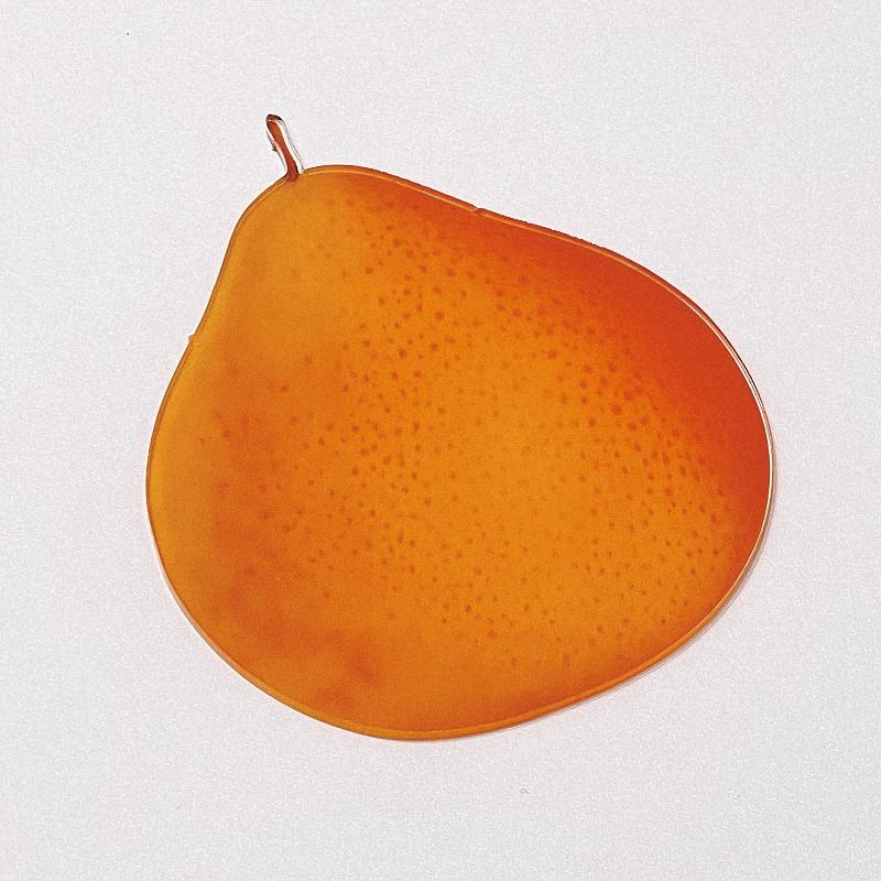 Kreativer oranger Acryl-Untersetzer, transparent, Frucht, verbrühsicher, hitzeisolierende Matte, Heim-Schreibtischdekoration
