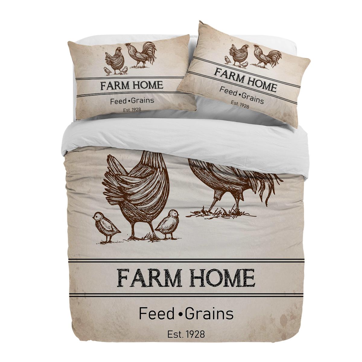 

Винтажный Farm Animal Chicken Ретро Пододеяльник С Наволочкой На Заказ 3 шт Комплект Постельного Белья Пододеяльник Двуспальная Кровать Домашний Текстиль (135x200cm)