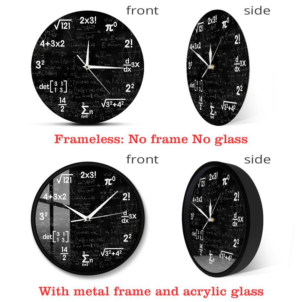 Math Equations and Notations Mathematics Chalkboard Geek Wall Clock Educational Gifts For Kids Teachers School Classroom Decor