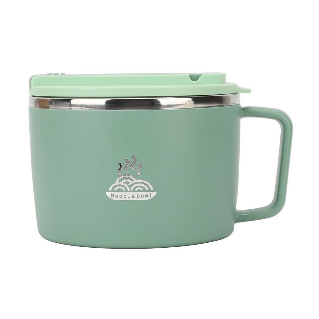 Noodle Bowl with Chopsticks and Spork 1200ml 304 Stainless Steel Portable Ramen Cooker Bowl with