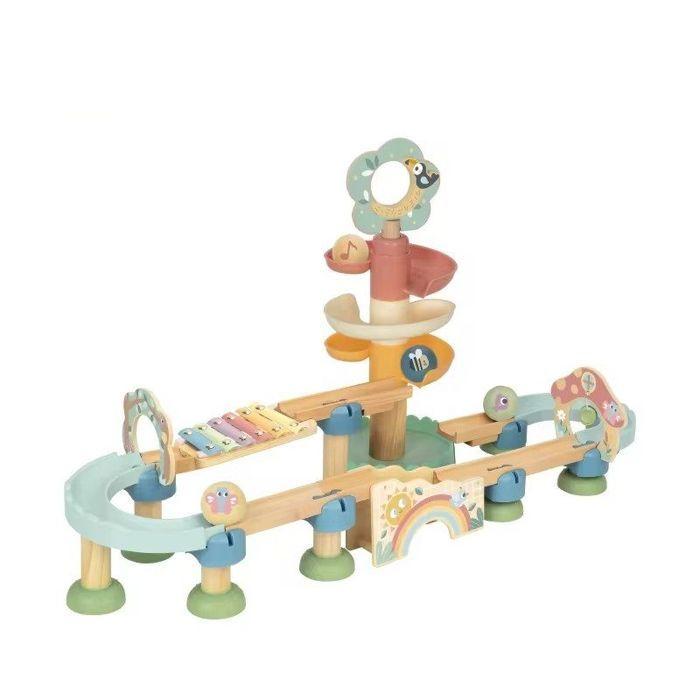 Circuit à billes en bois - Divit KB1 - Beige - Multicolore - 3+ ans