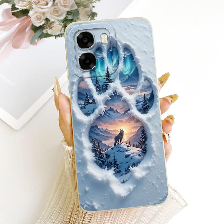 For OPPO A6x Case CPH2783 Fashion Sunset Painted Soft Liquid Silicone Phone Cover For OPPO A6t Pro OPPOA6t 4G CPH2853 Back Cases