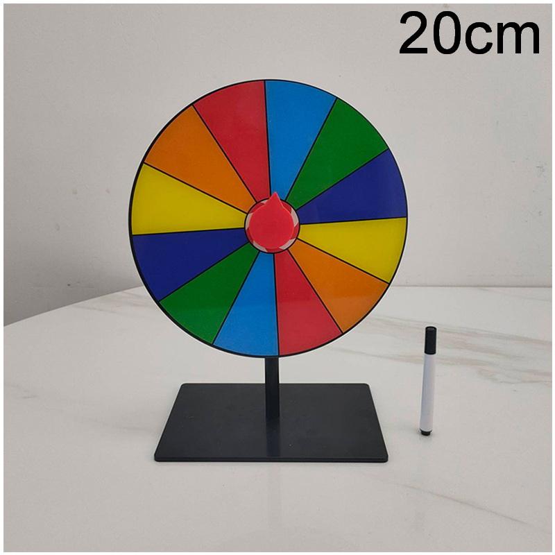 1Set Heavy Duty Editable Spin Wheel Color Roulette Wheel Tabletop Prize Wheel Dry Erase Spin Wheel Spinner Game