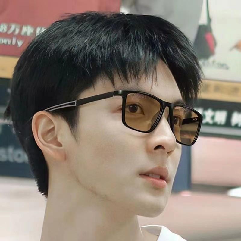 Intelligent color-changing multi-focus progressive reading glasses, anti-skid and anti-blue light color-changing glasses for travel, men's and wo