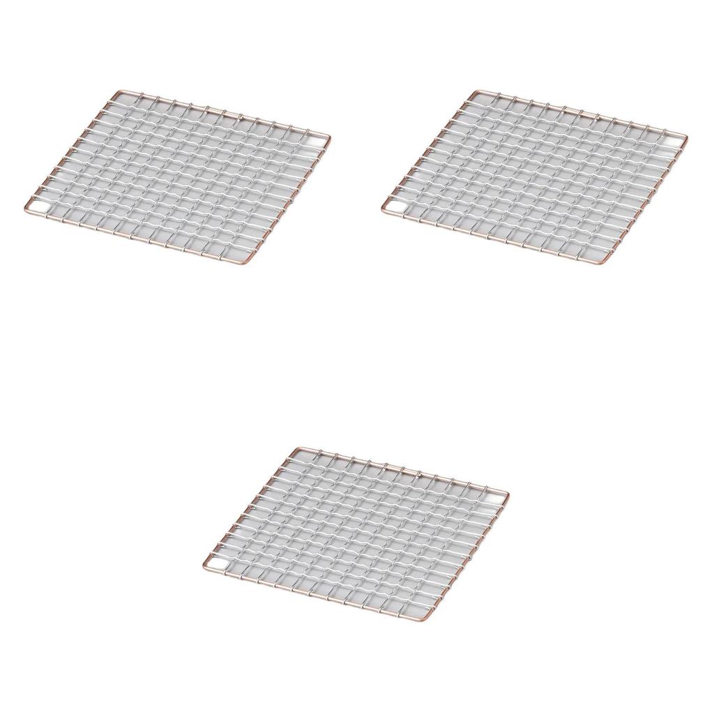 Set of 3 17cm Square Wire Mesh Stainless Steel Mesh Setomonohonpo [17x17cm]