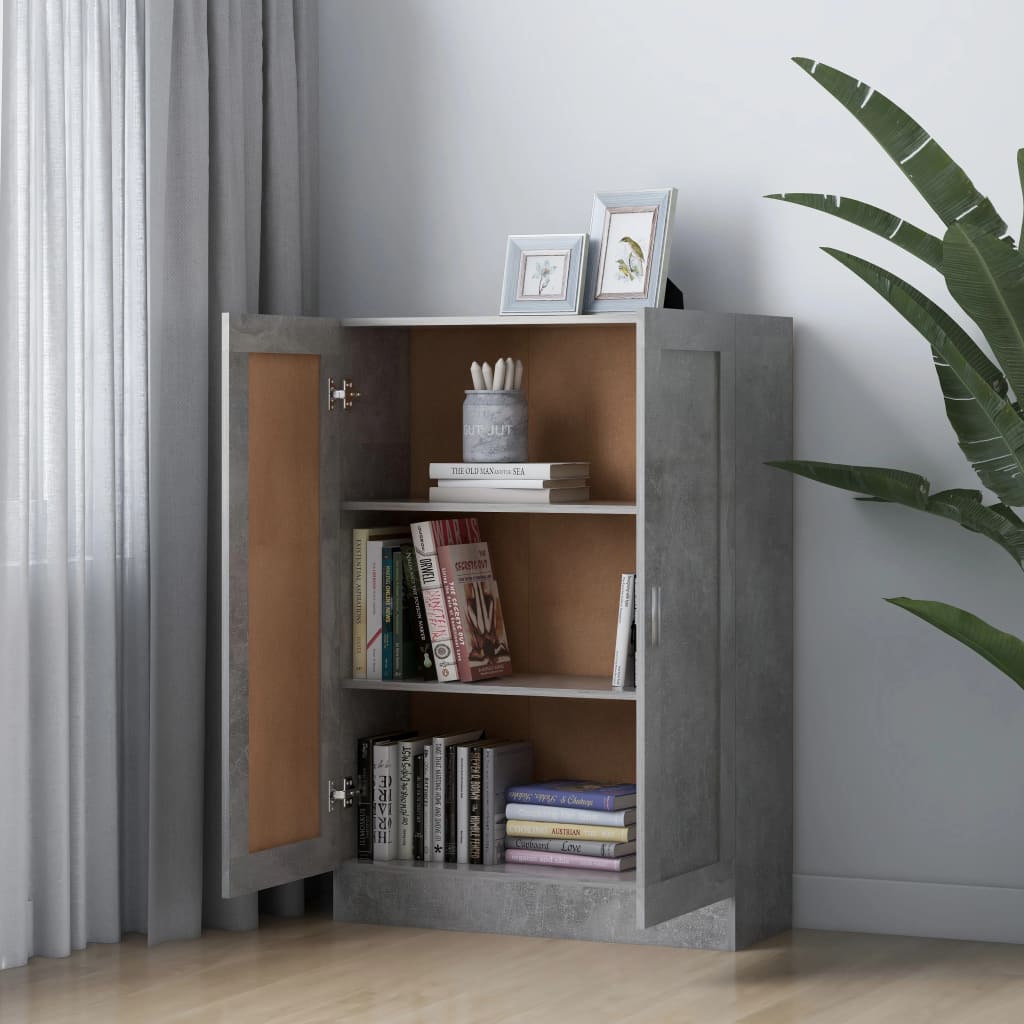 Bookshelf Concrete Grey 82.5 x 30.5 x 115 cm Engineered Wood
