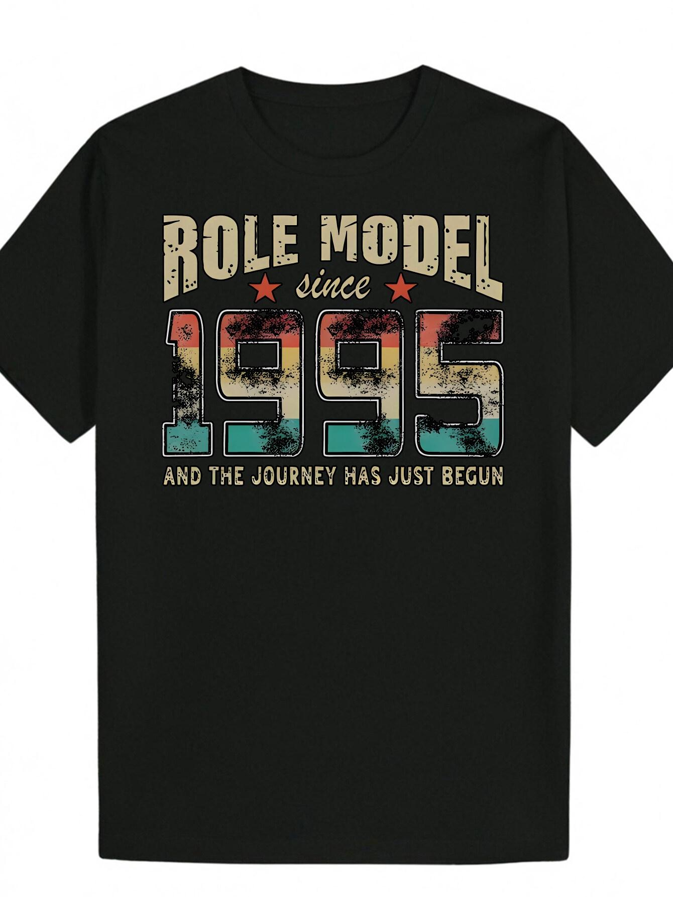 Casual Summer T-shirt -  Role Model Since 1995  Graphic S
