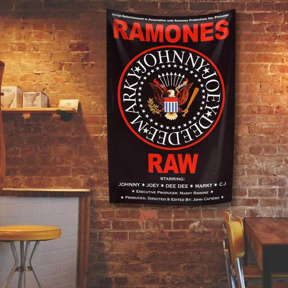 

American Rock Band Tapestry RRamones Punk Music Prints Home Decor Wall Hanging Bedroom Dorm Background Concert Banner Fans Gift 74x94cm(29x37in)