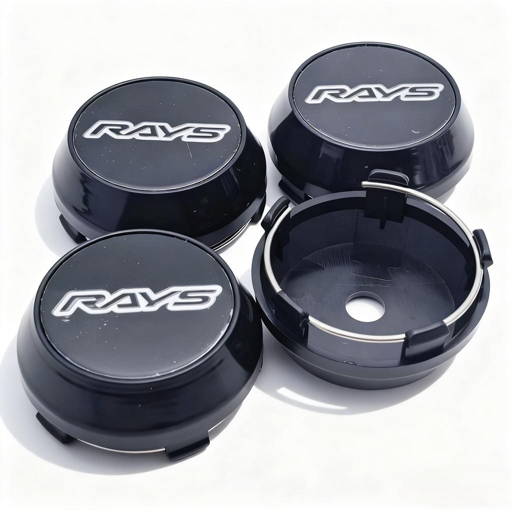 4pcs JDM RAYS Logo Emblem Car Wheel Center Caps High Cap 60MM Clips 56MM Wheels Hub Caps Rim Hubcaps Dust Cover Car Accessories