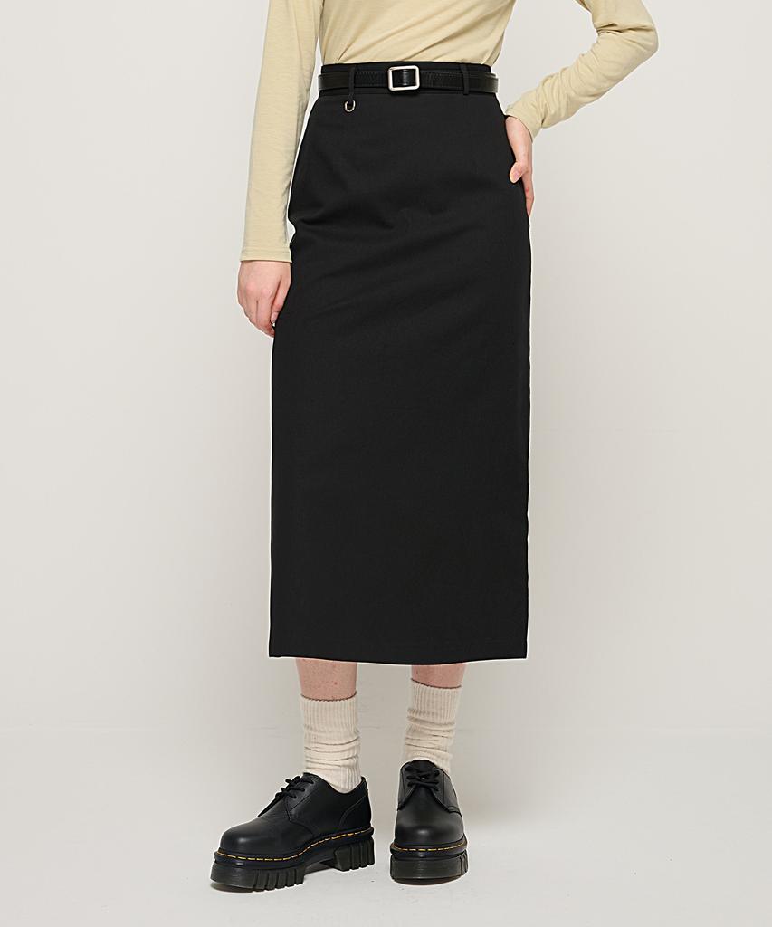 Cargo Bros For Woman Basic Cotton Long Skirt (Black)