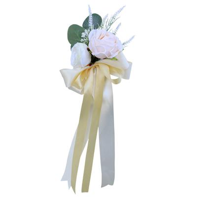 Creative Artificial Flower Wedding Car Decor Flower Door Handles Rearview Mirror Decoration Accessories Marriage Props Gifts