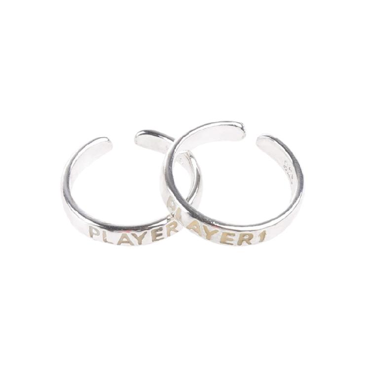 

Alloy PLAYER Letter Luminous Ring Glowing in Dark Blue Green Fluorescent Rings 1