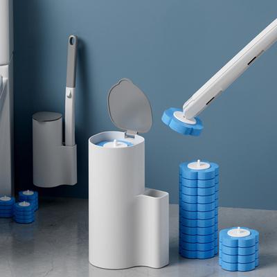 Einweg-Toilettenbürste mit austauschbaren Köpfen Wandmontierter Halter Tiefes Rillen Schrubbende Reinigungsbürste Badezimmerreiniger