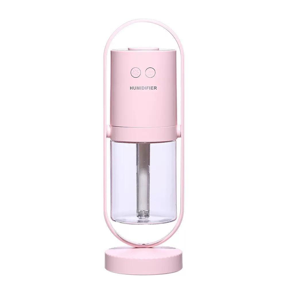 

Air humidifier rotating bedroom dormitory projection mini atmosphere colorful aromatherapy 70*66*213mm розовый