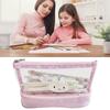 Pink Star Rabbit Pattern Pen Bag Double Layers Stationery Storing Bag Stationery Bag  Students