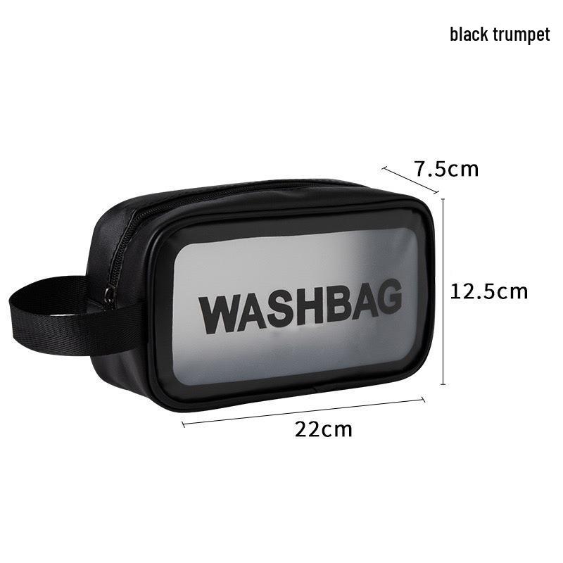 Transparent PVC Makeup Bag: Wet/Dry Separation, Large Capacity, PU Travel Cosmetic Organizer
