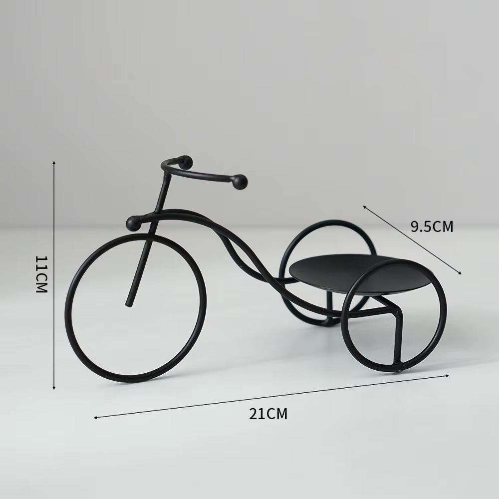 Metal Bicycle Candle Holder / Diffuser Stand, Decorative Tricycle Rack, 2 Colors (Black/Gold), Creative Home Decor Gift,