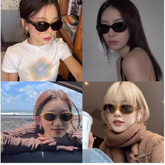 TR New Polarized White Cat-eye Sunglasses for Women, Oval Shape, UV Protection, Trendy Glasses That Make the Face Look Smaller
