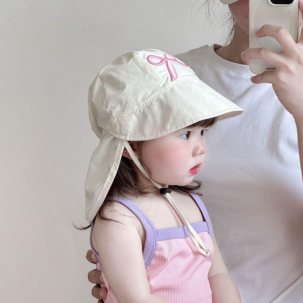 

Breathable Baby Sun Protection Hat Sweet Children Fishmen Hat Cute Kids Shawl Sun Hat 2-6Years Old Style3-Pink
