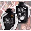 Rock Band Slayer 3D-Druck Hoodie Herren Damen Mode Langarm Hoodie Sweatshirt Hip Hop Oversize Hoodie Herren Trainingsanzug Totenkopf