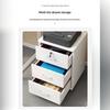 Mobile Office Storage Cabinet With Lockable Drawers And Door 3-Tier Unit Suitable For Office Or Bedside Use