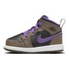 Tênis de Bebê Air Jordan 1 Mid TD Palomino Marrom Wild-Berry Branco DQ8425-215