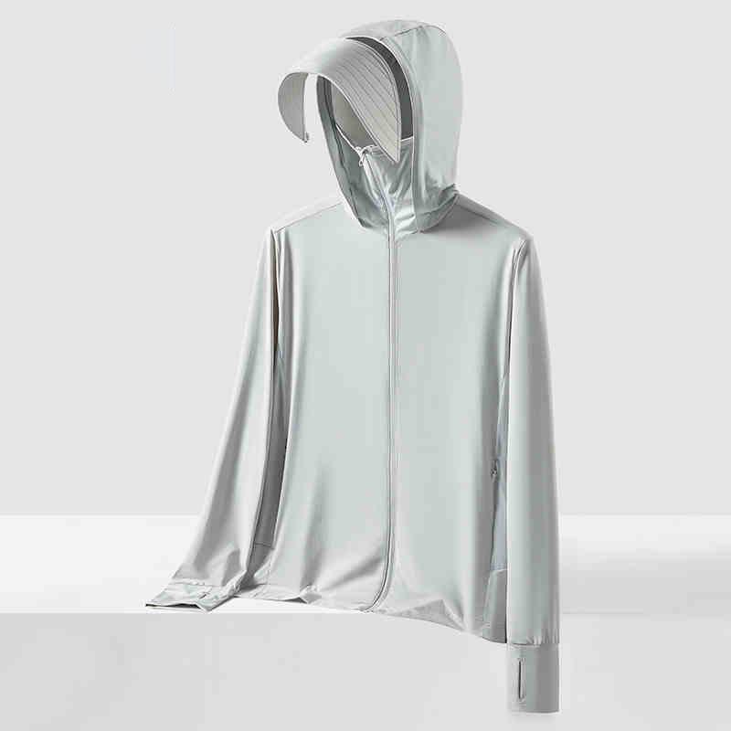 

Унисекс летняя куртка Woodpecker из ледяного шелка с защитой от УФ-лучей - дышащая, легкая, солнцезащитная и идеально подходит для пар. M