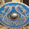 Viking Shield 60.96 Cm Wolf Wooden Viking Cosplay Shield  Medieval Round Wooden Shield