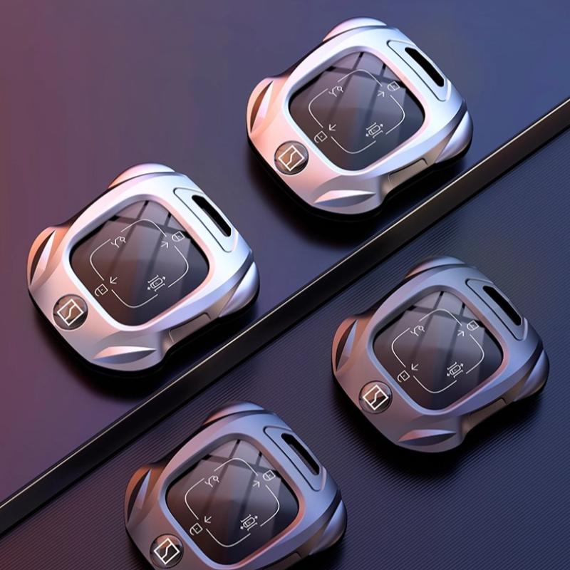For Geely Zeekr 7X 001 X Zinc Alloy Car Key Case Keychain Remote Protection Cover Bag Shell Holder Fob Ring Accessories