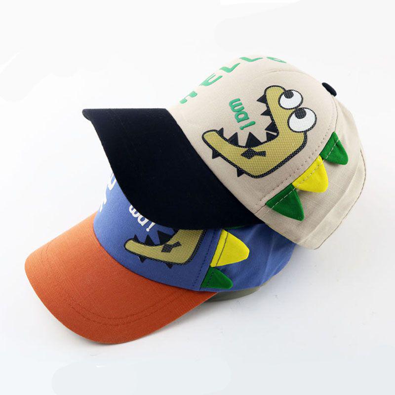Baseball Caps Kids Girls Boys Cartoon Dinosaur Outdoor Hats New Fashion Stylish