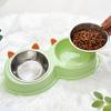 Stainless Steel Pet Bowl Multi Functional Angled  Tilted Pet Bowl for Cat Dog