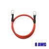 8 AWG Gauge 8.3mm2 Soft Car Battery Inverter Silicone Cable with M6 M8 M10 Terminal Red Black Electric Wire for Auto Solar Truck