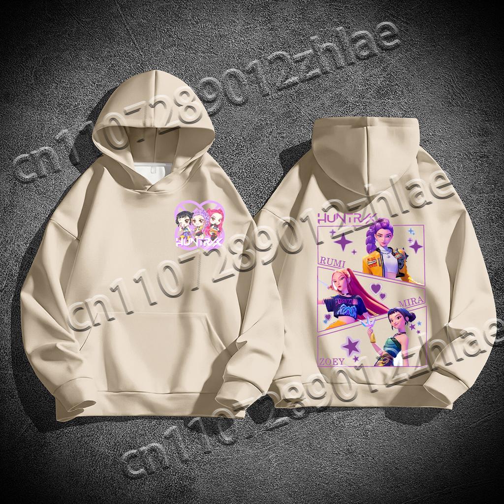 Best Selling Kpop Demon Hunter High Quality Flannelette Adult Sweater Loose Comfortable Quick Drying Adult Hooded Sweater