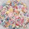 Yousheng 50/100Pcs Artificial Flower Head Assorted Color Size Realistic Reusable DIY Crafts Garland Wedding Bridal Party Decoration Fake Flower