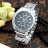 Mens Fashion Steel Band Watch With Quartz Movement And Compass For Business Gift
