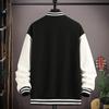 Neue Teenager Stickerei Spleißkontrastfarbe Lockere Jacke Baseballjacke Jacke